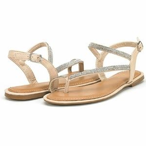 Women's ATLAS Nude Ankle Strap Gladiator sandals